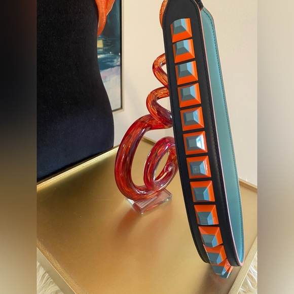Fendi Blue / Multi Colored studded Bag Strap.Strap You. - Picture 3 of 12